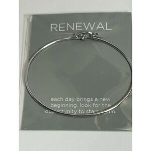 New in Package Origami Owl Core Renewal Silver Bangle Bracelet
